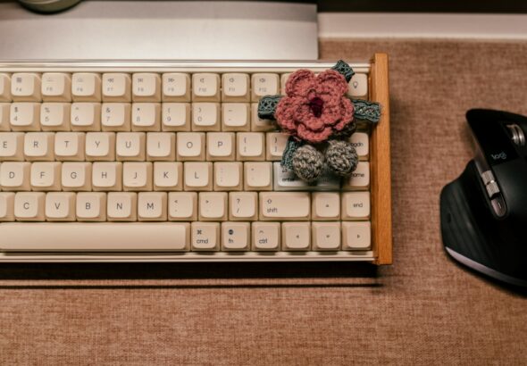 a keyboard and mouse