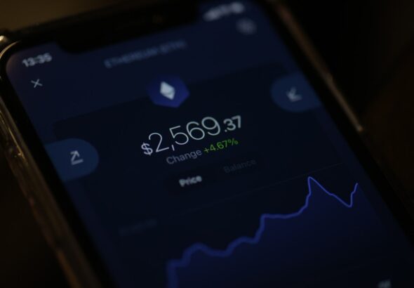 a cell phone displaying a price of $ 250