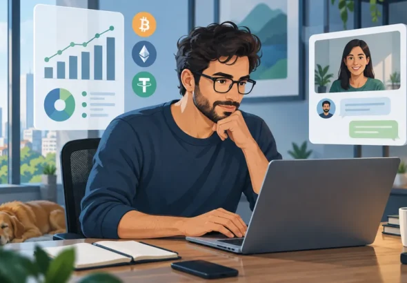 Freelancer a validar a procura por serviços pagos em criptomoedas